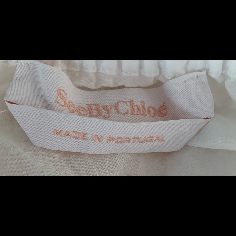 See by Chloe Off The Shoulder Broderie Anglais Blouse Size 6 - Picture 7 of 9
